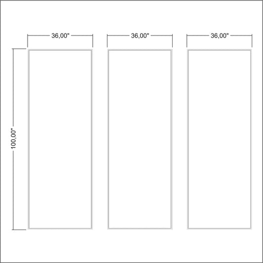 Accent Wall Molding Kit layout drawing with frame dimensions alternate view