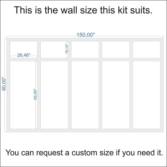 Wall size the DIY Board and Batten Wall Panels fits (custom sizes available) alternate view