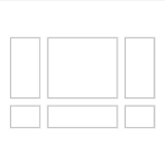 Renter Friendly Peel and Stick Wall Molding layout drawing with frame dimensions alternate view