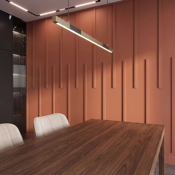 Square Pre-Cut Flat Wall Molding Kit for Living Areas