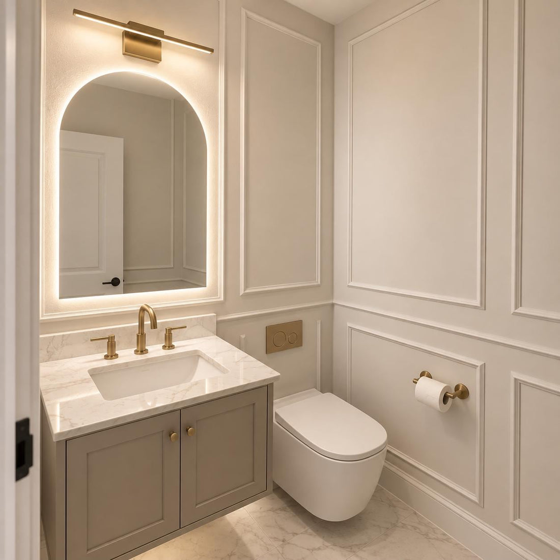 Adding molding to walls with two-tier picture frame molding