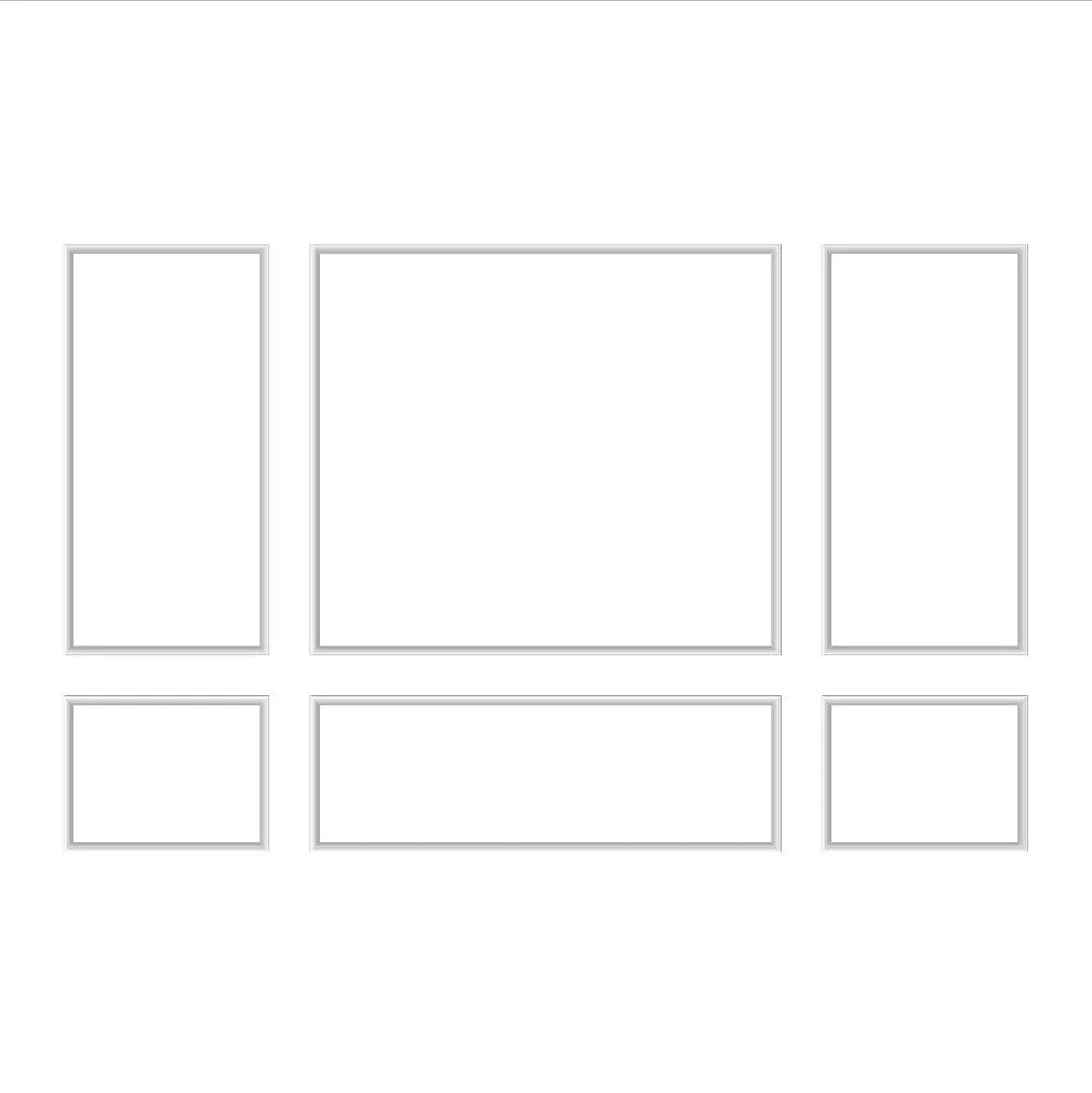 Removable wall molding with self-adhesive frames
