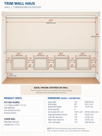 Veronica's Custom Order – 5 Picture Frame Molding Panels + 6 cm Chair Rail
