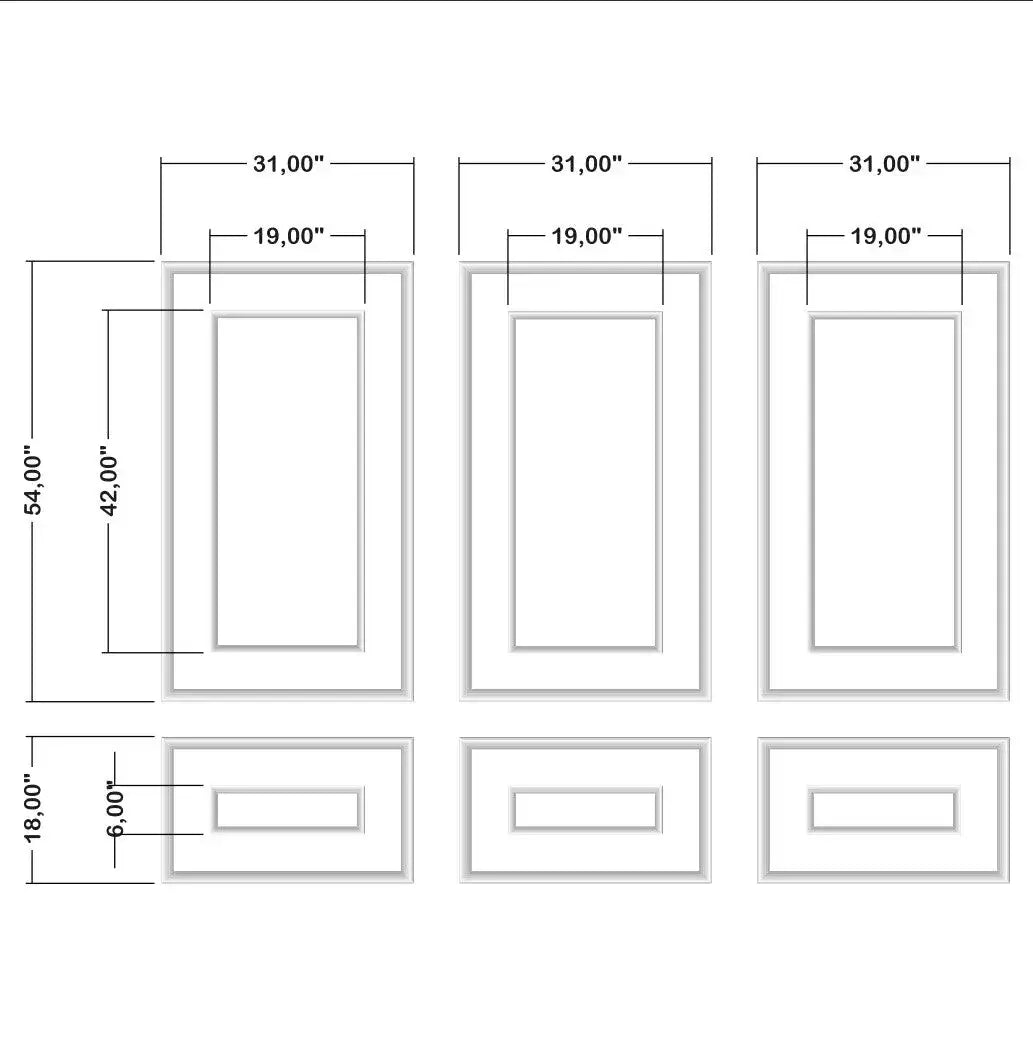 Accent Wall Molding Kit numbered piece assembly diagram