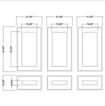 Accent Wall Molding Kit numbered piece assembly diagram