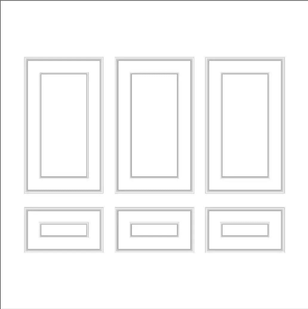 Accent Wall Molding Kit frame outline layout