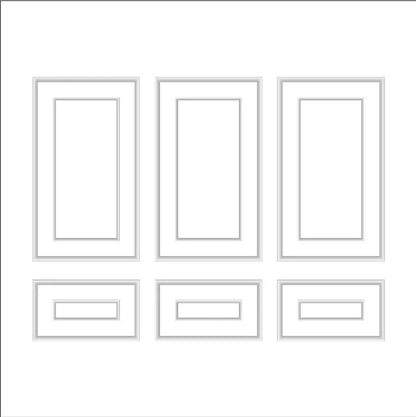 Accent Wall Molding Kit frame outline layout