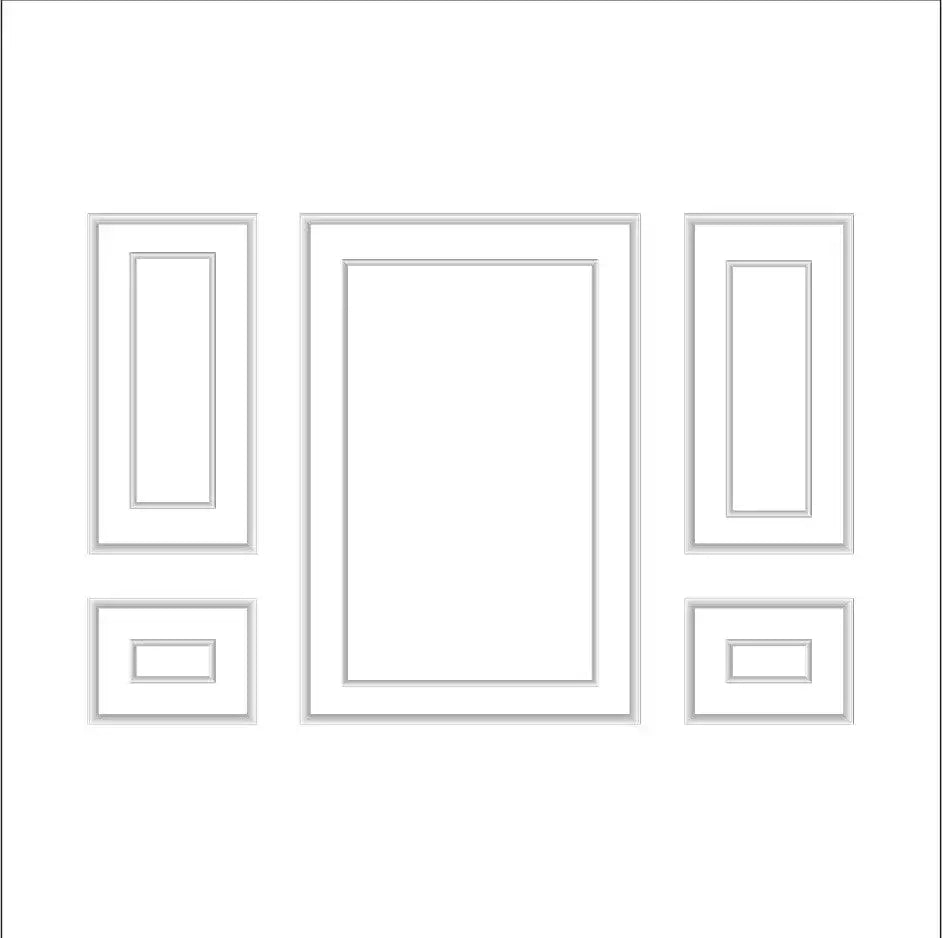 Accent Wall Trim Kit frame outline layout