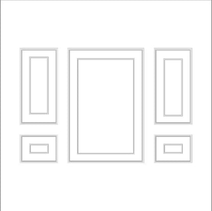 Accent Wall Trim Kit frame outline layout