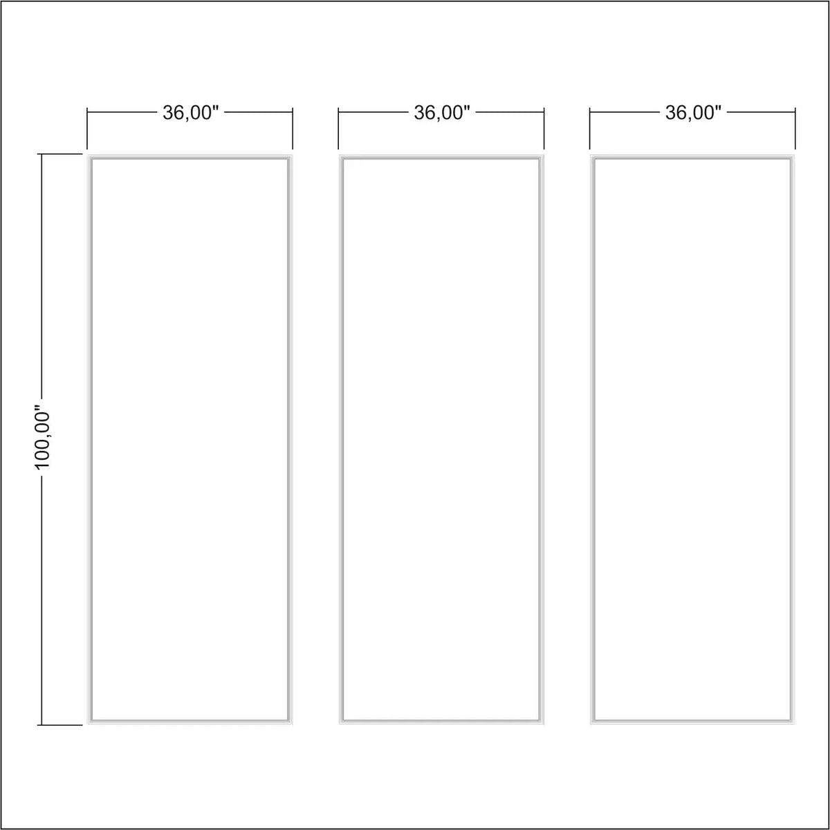 Accent Wall Molding Kit layout drawing with frame dimensions