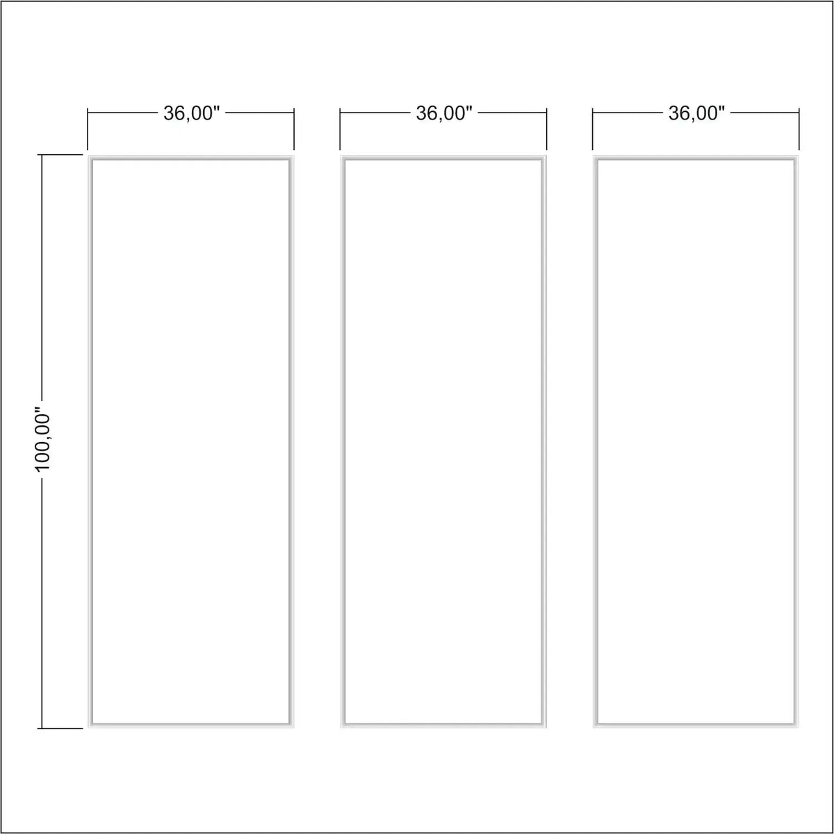 Peel and Stick Wall Panels layout drawing with frame dimensions