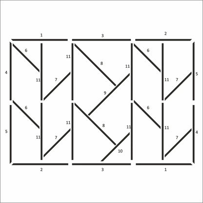 Asymmetric Wall Molding Kit numbered piece assembly diagram