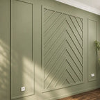 Precut Bedroom Wall Trim Molding Kit, Ready to Assemble Wall Paneling | 2 Side Frames & 1 Middle Frame