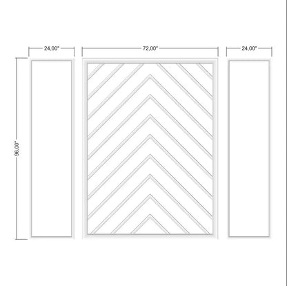 Bedroom Wall Molding Kit layout drawing with frame dimensions
