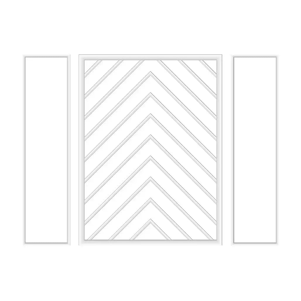 Bedroom Wall Molding Kit numbered piece assembly diagram
