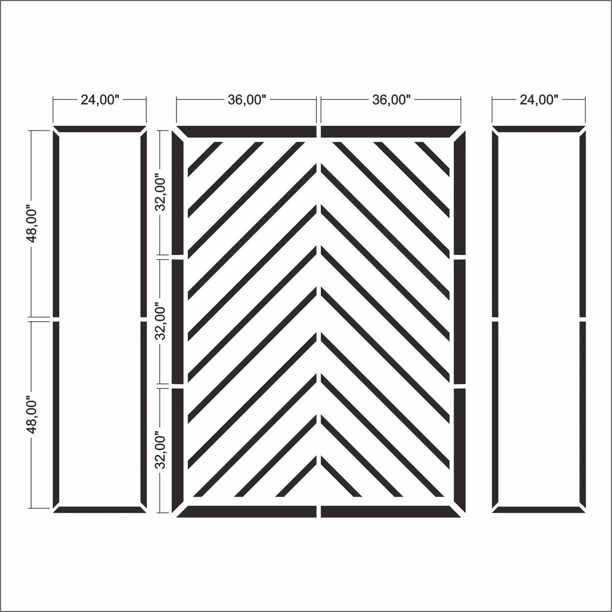 Bedroom Wall Molding Kit frame outline layout