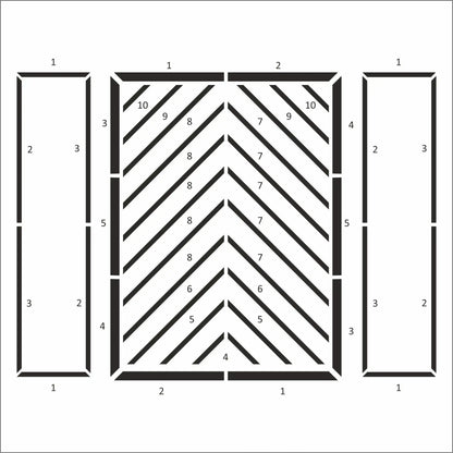 Bedroom Wall Molding Kit alternate layout drawing