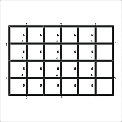 Board and Batten Accent Wall Panels layout drawing with frame dimensions