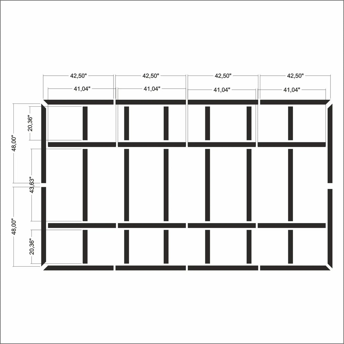 Board and Batten Wall Trim numbered piece assembly diagram