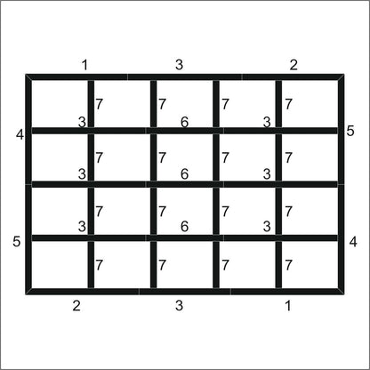 Board and Batten Wall Kit layout drawing with frame dimensions