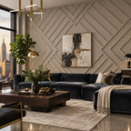 Box Contemporary Wall Paneling Kit for Living Areas | Pre-Cut & Primed