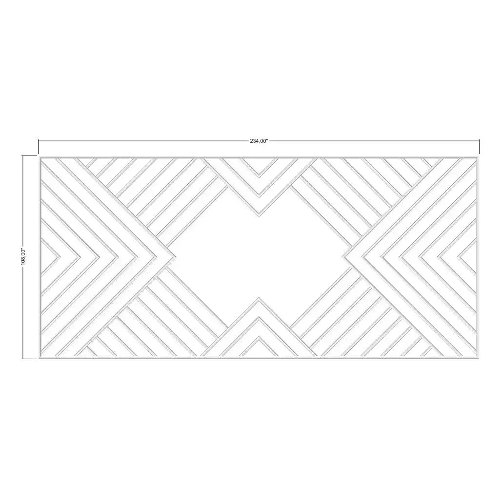 Contemporary Box Molding Wall Paneling numbered piece assembly diagram