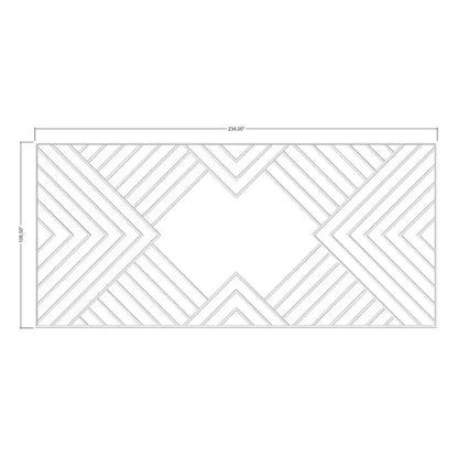 Contemporary Box Molding Wall Paneling numbered piece assembly diagram