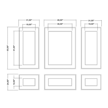 Dining Room Wainscoting numbered piece assembly diagram