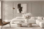 Instant Nested Frame Wall Trim Molding Package Kits, 3 Upper & 3 Bottom Nested Frames | Quick Easy Installation