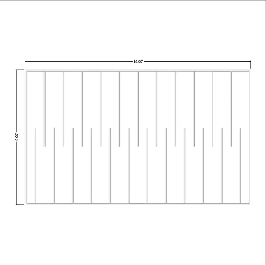 Flat Wall Molding Kit frame outline layout