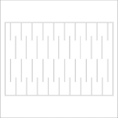Flat Wall Paneling Kit layout drawing with frame dimensions