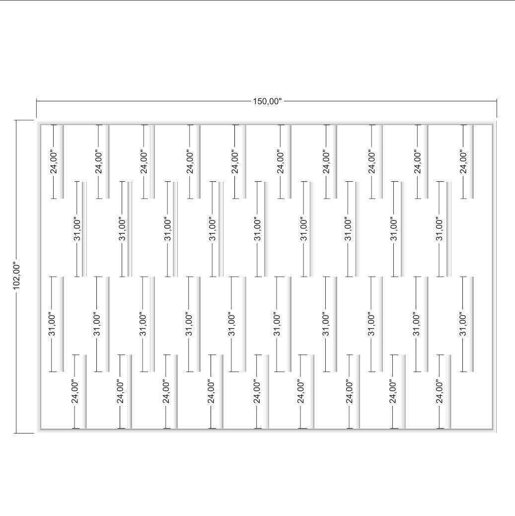 Flat Wall Paneling Kit numbered piece assembly diagram