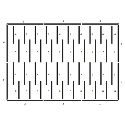 Flat Wall Paneling Kit frame outline layout