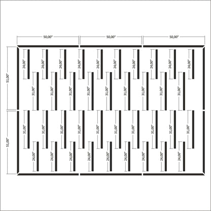 Flat Wall Paneling Kit alternate layout drawing