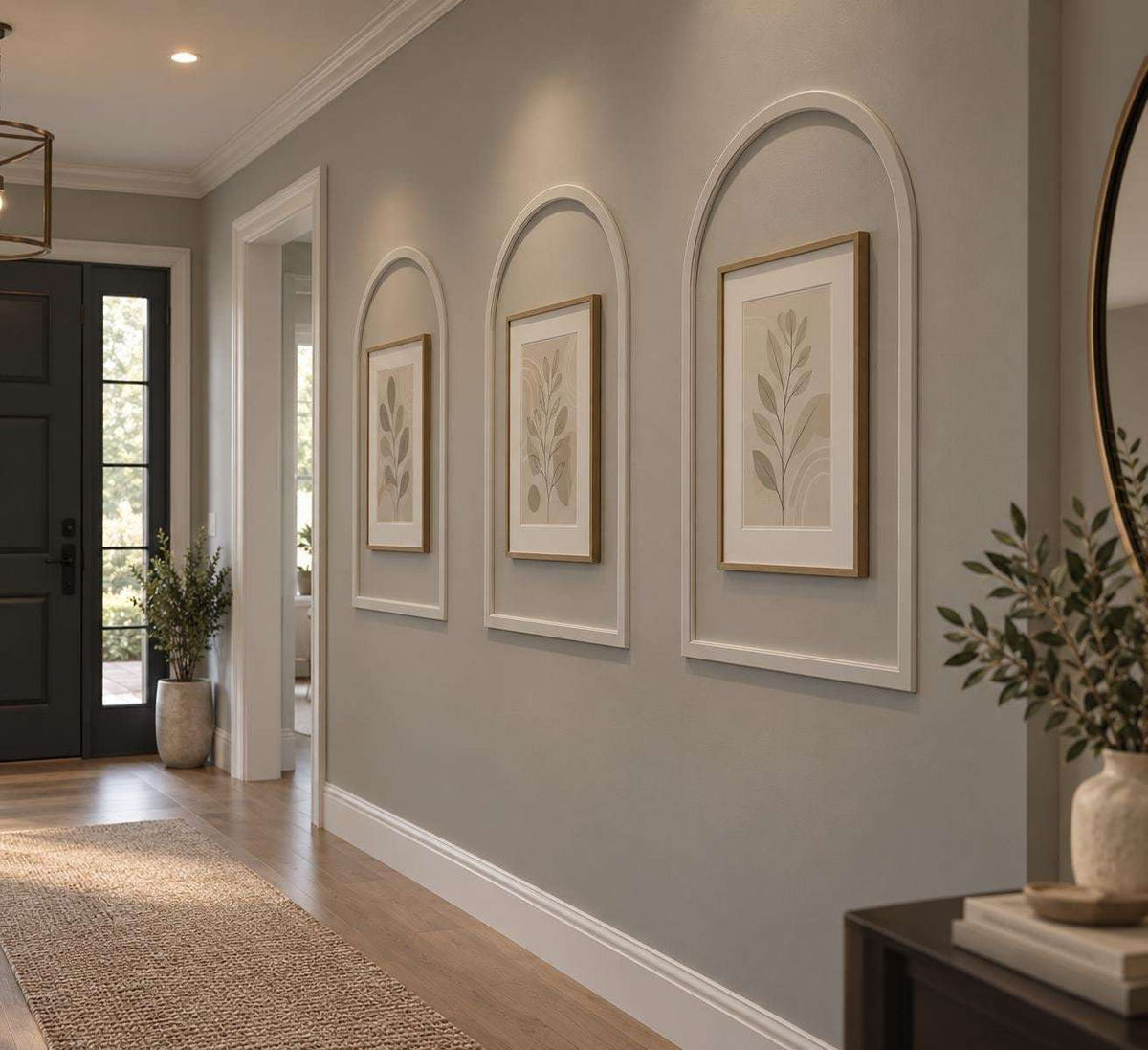 Flexible Arched Wall Molding, Paintable MDF Wall Trim, Pre-Cut Arch Decorative Wall Panels | Picture Frame Molding