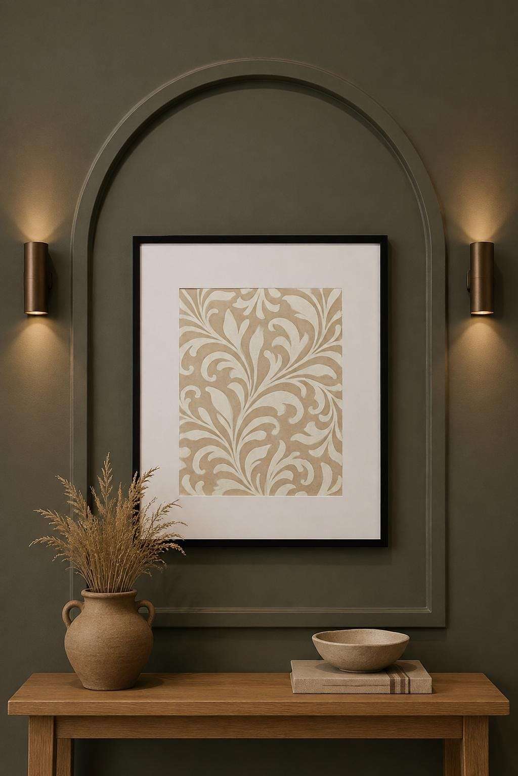 Flexible Arched Wall Molding, Paintable MDF Wall Trim, Pre-Cut Arch Decorative Wall Panels, Picture Frame Molding, room view 2