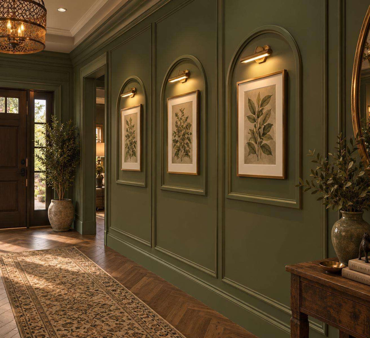 Flexible Arched Wall Molding, Paintable MDF Wall Trim, Pre-Cut Arch Decorative Wall Panels, Accent Wall Trim, room view 3