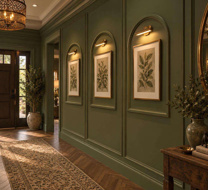 Flexible Arched Wall Molding, Paintable MDF Wall Trim, Pre-Cut Arch Decorative Wall Panels, Accent Wall Trim, room view 3