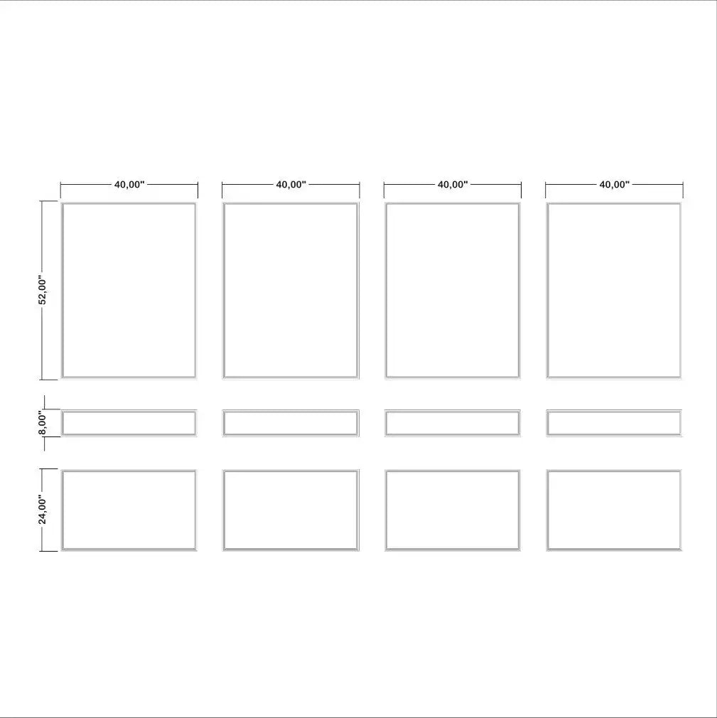 French Peel and Stick Wall Molding numbered piece assembly diagram