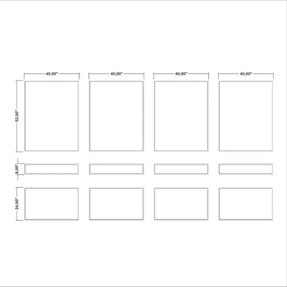French Peel and Stick Wall Molding numbered piece assembly diagram