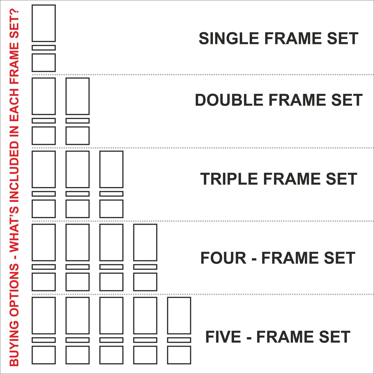 French Peel and Stick Wall Molding buying options: single to five frame sets