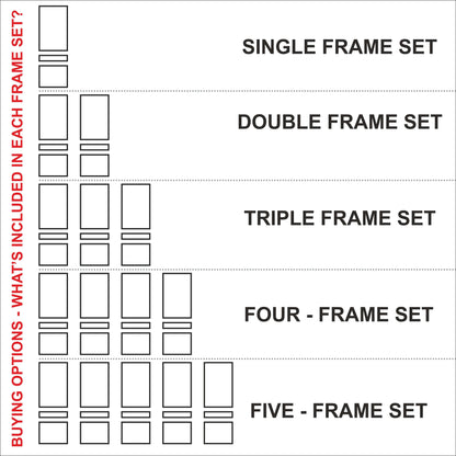 French Peel and Stick Wall Molding buying options: single to five frame sets
