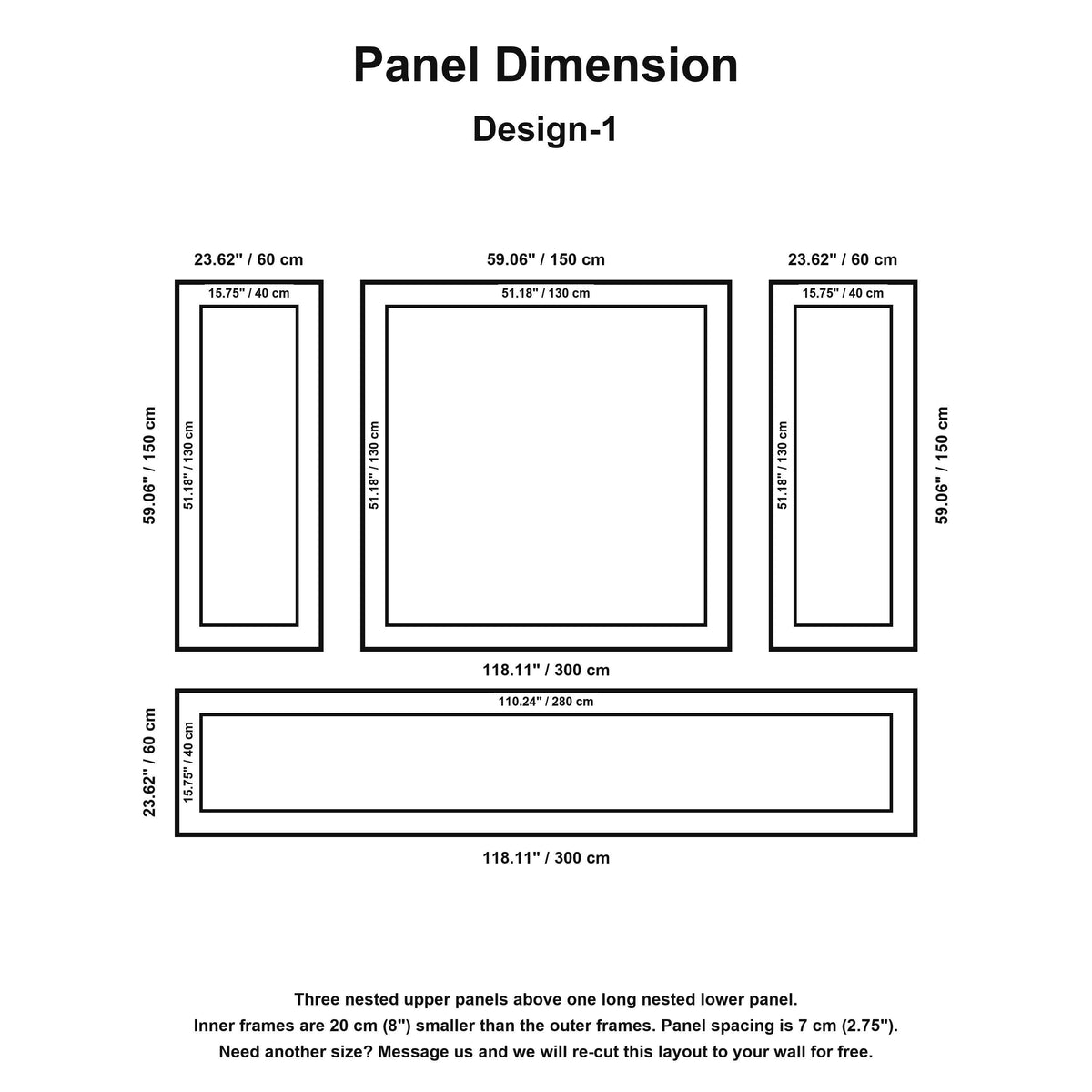 French Wall Molding Paneling Kit dimensions and package contents