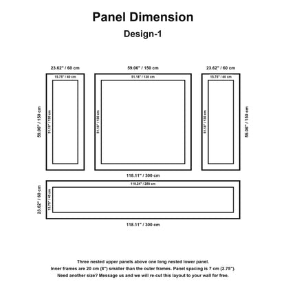 French Wall Molding Paneling Kit dimensions and package contents