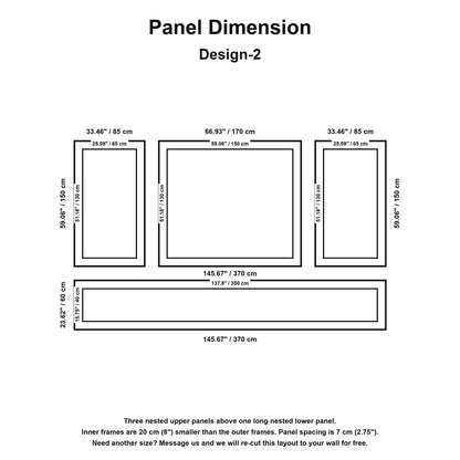 French Wall Molding Paneling Kit panel dimension guide