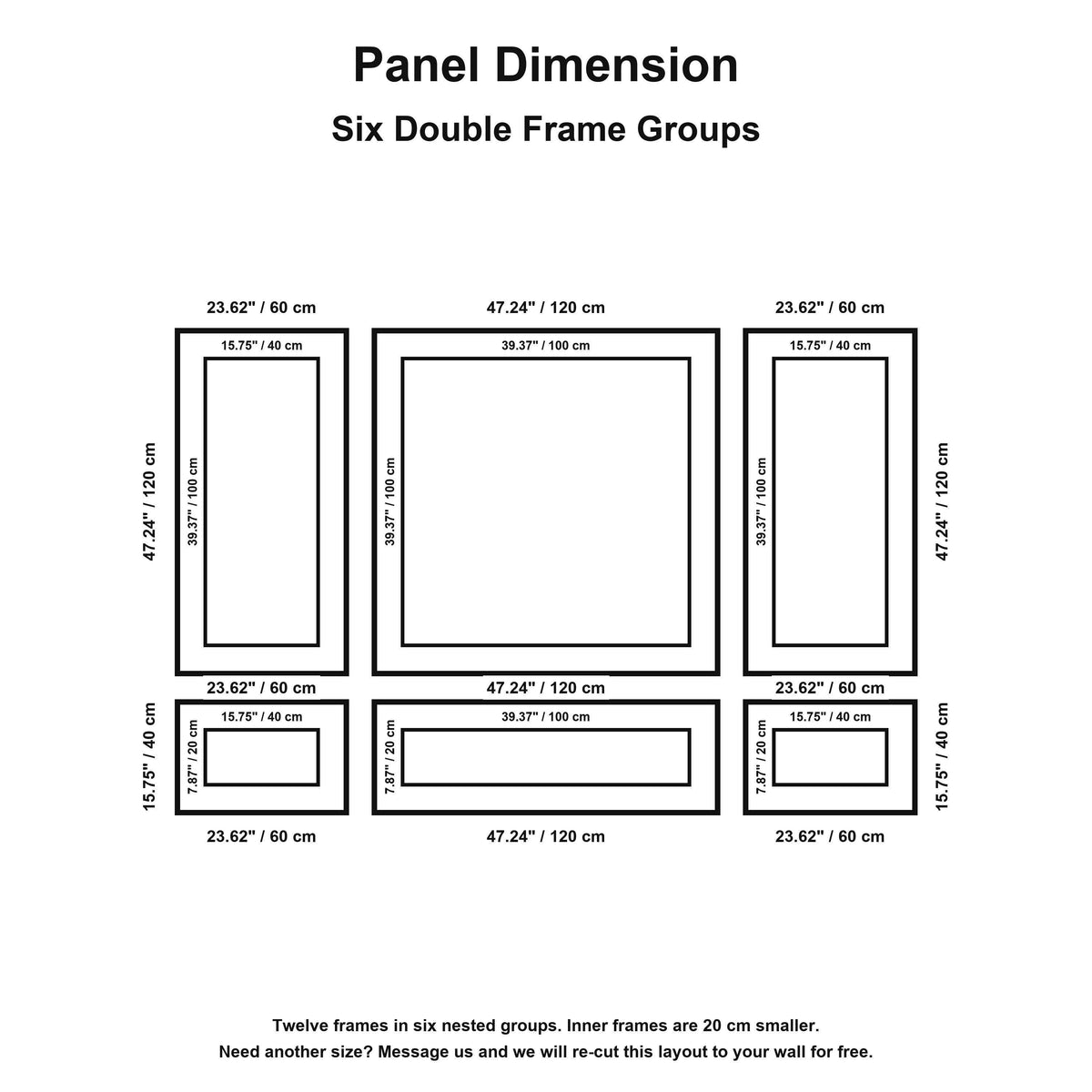 French Wall Trim Kit dimensions and package contents