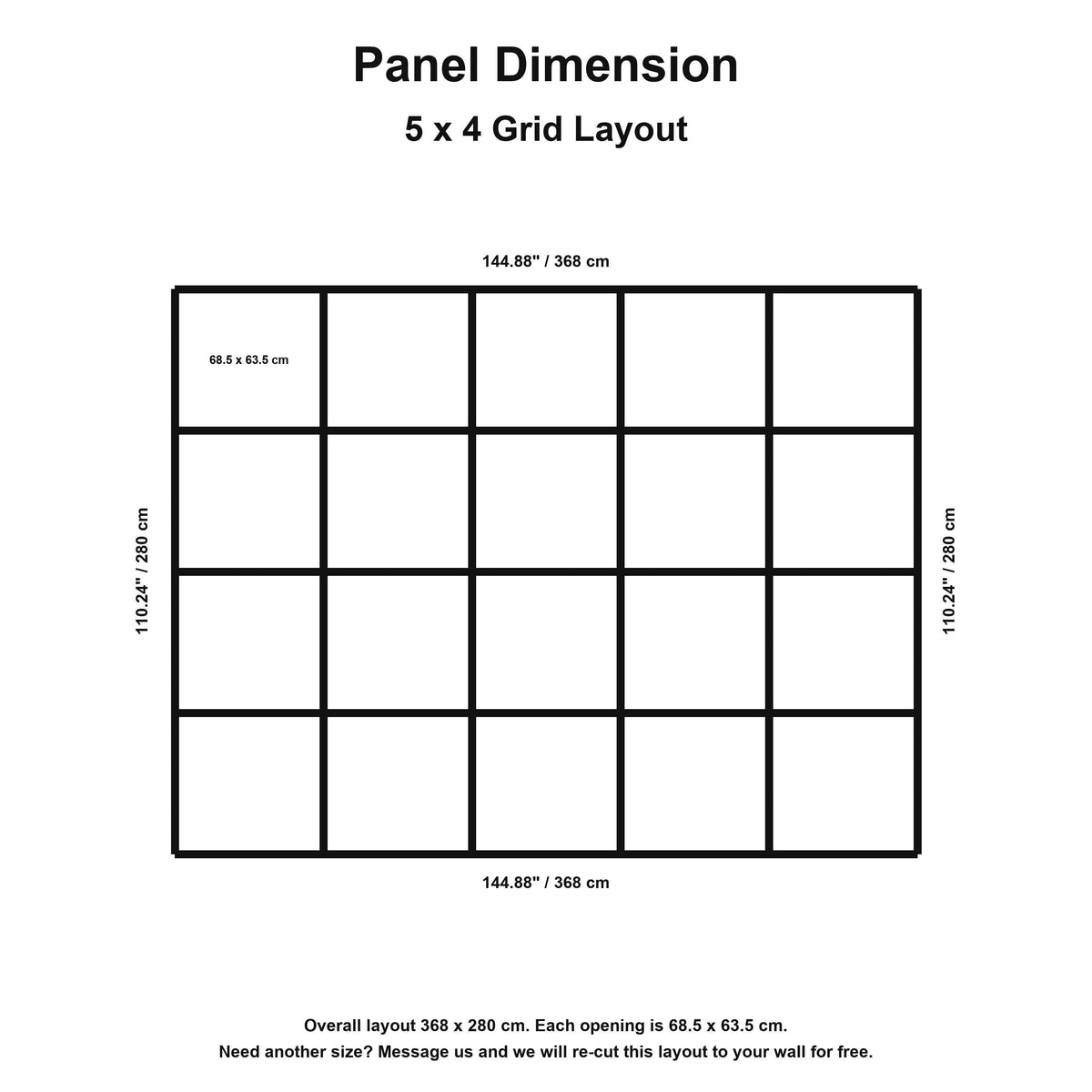 Grid Board and Batten Wall Kit dimensions and package contents