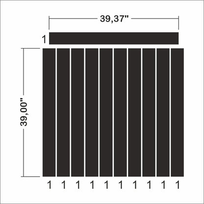 Half Wall Paneling Package frame outline layout