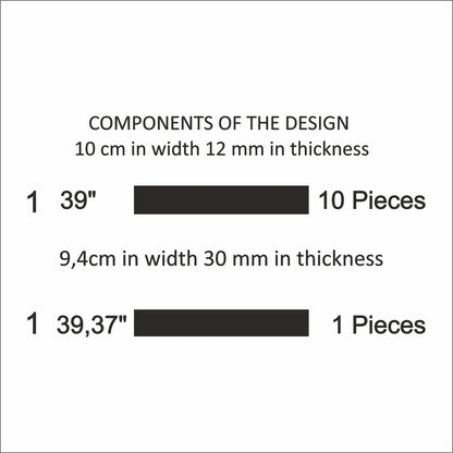 Half Wall Paneling Package cut list: strip lengths and piece counts