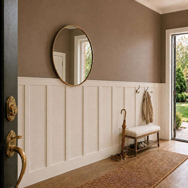 Board and Batten Half Wall Paneling Kit with Chair Rail